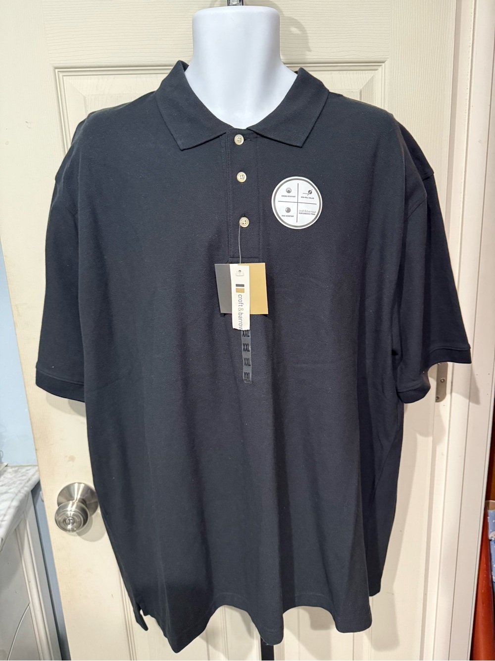 New croft & barrow Black Men's Polo Shirt